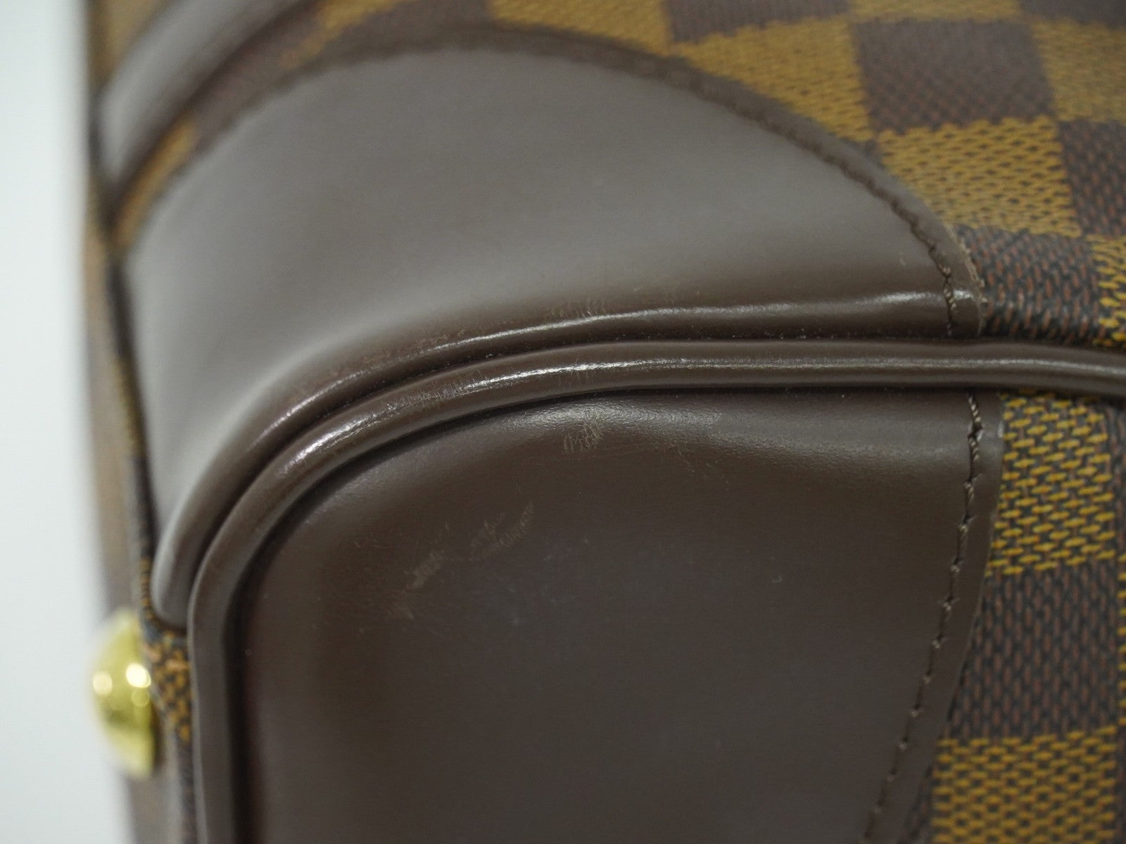Louis Vuitton Berkeley Damier Brown Canvas Handbag (Pre-Owned)