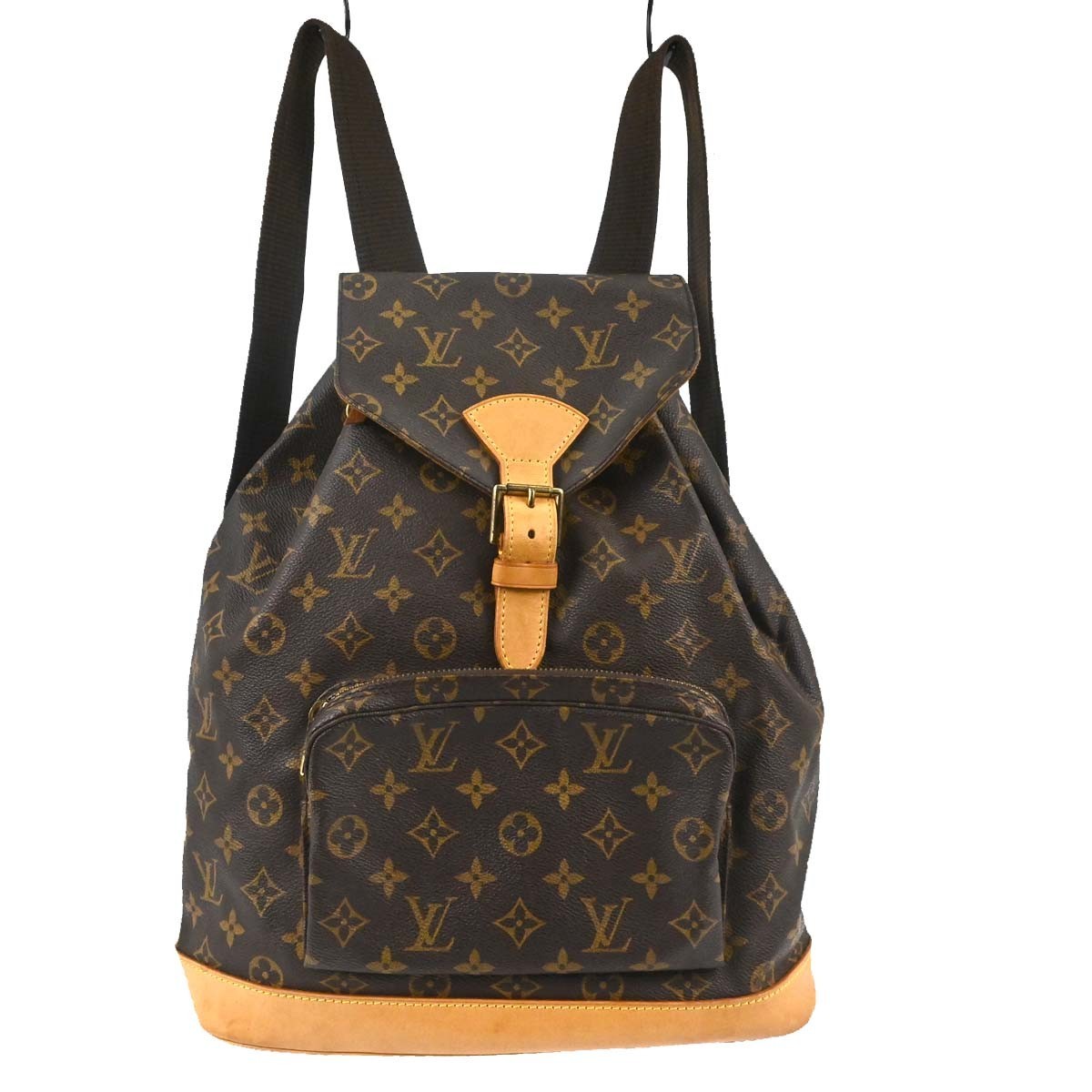 Louis Vuitton Vintage Montsouris Monogram Canvas Brown Canvas Backpack Bag (Pre-Owned)