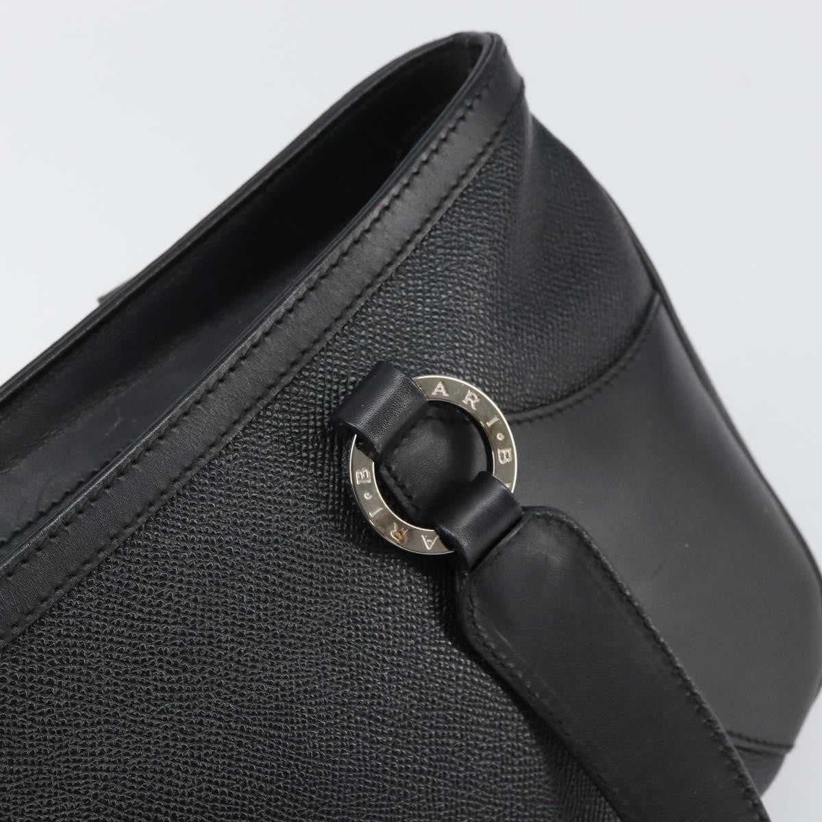 Bvlgari Handbag Leather Black Leather Handbag (Pre-Owned)