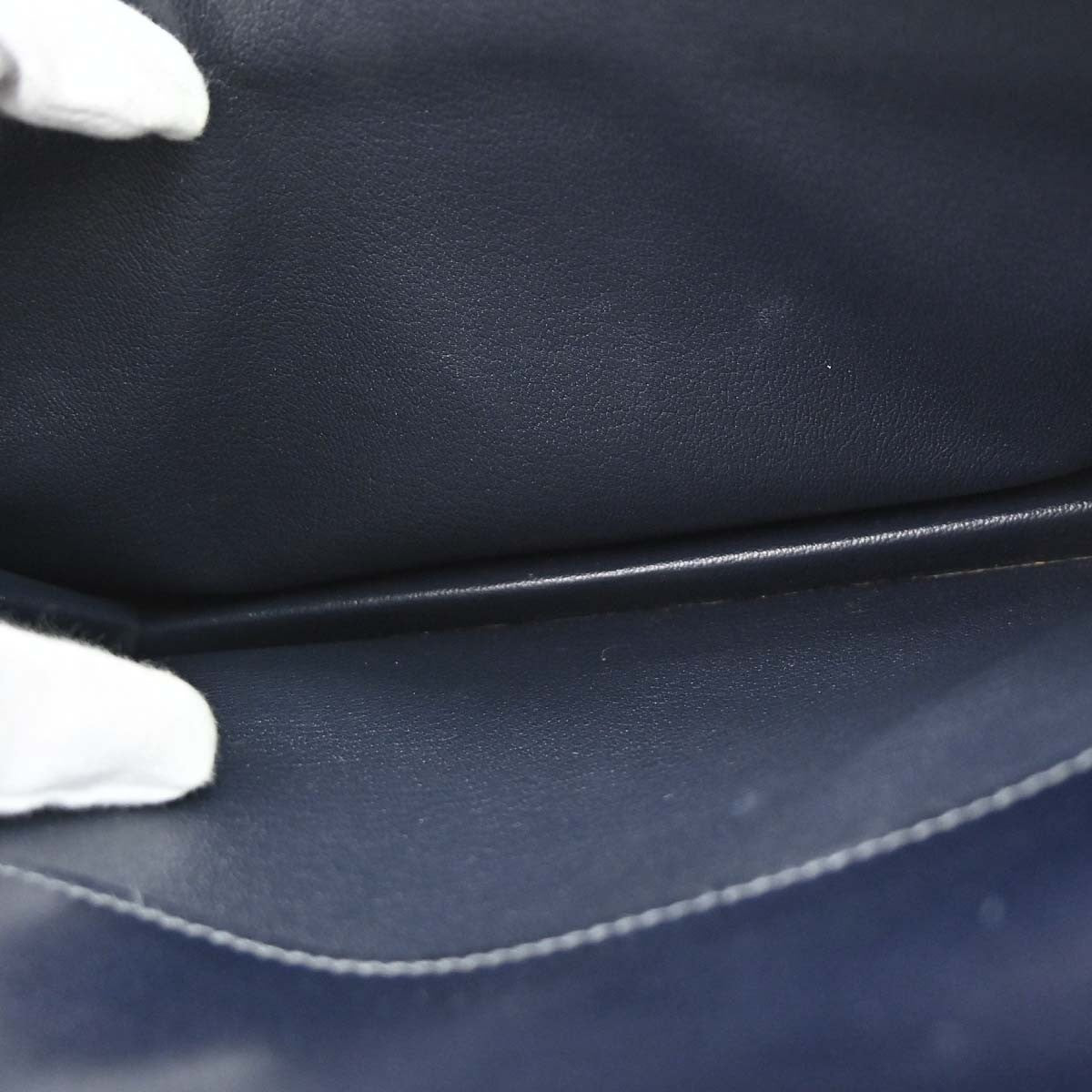 Hermes Jet Clutch Box Calf Navy Leather Clutche & Pouche Bag (Pre-Owned)