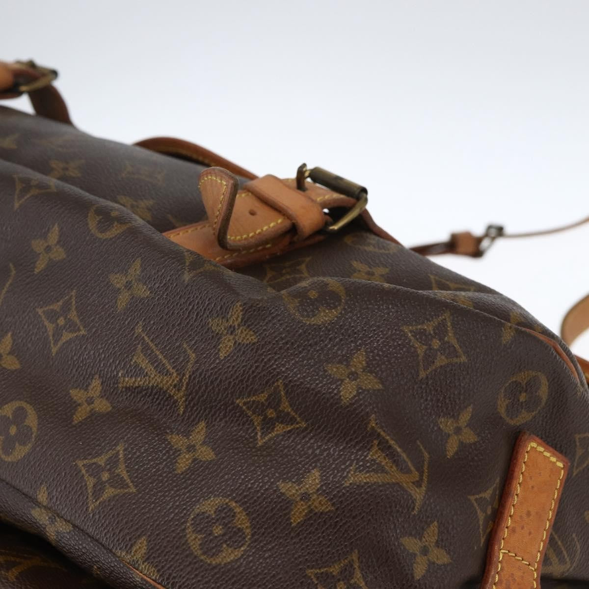 Louis Vuitton Saumur Monogram Canvas Brown Canvas Shoulder Bag Bag (Pre-Owned)