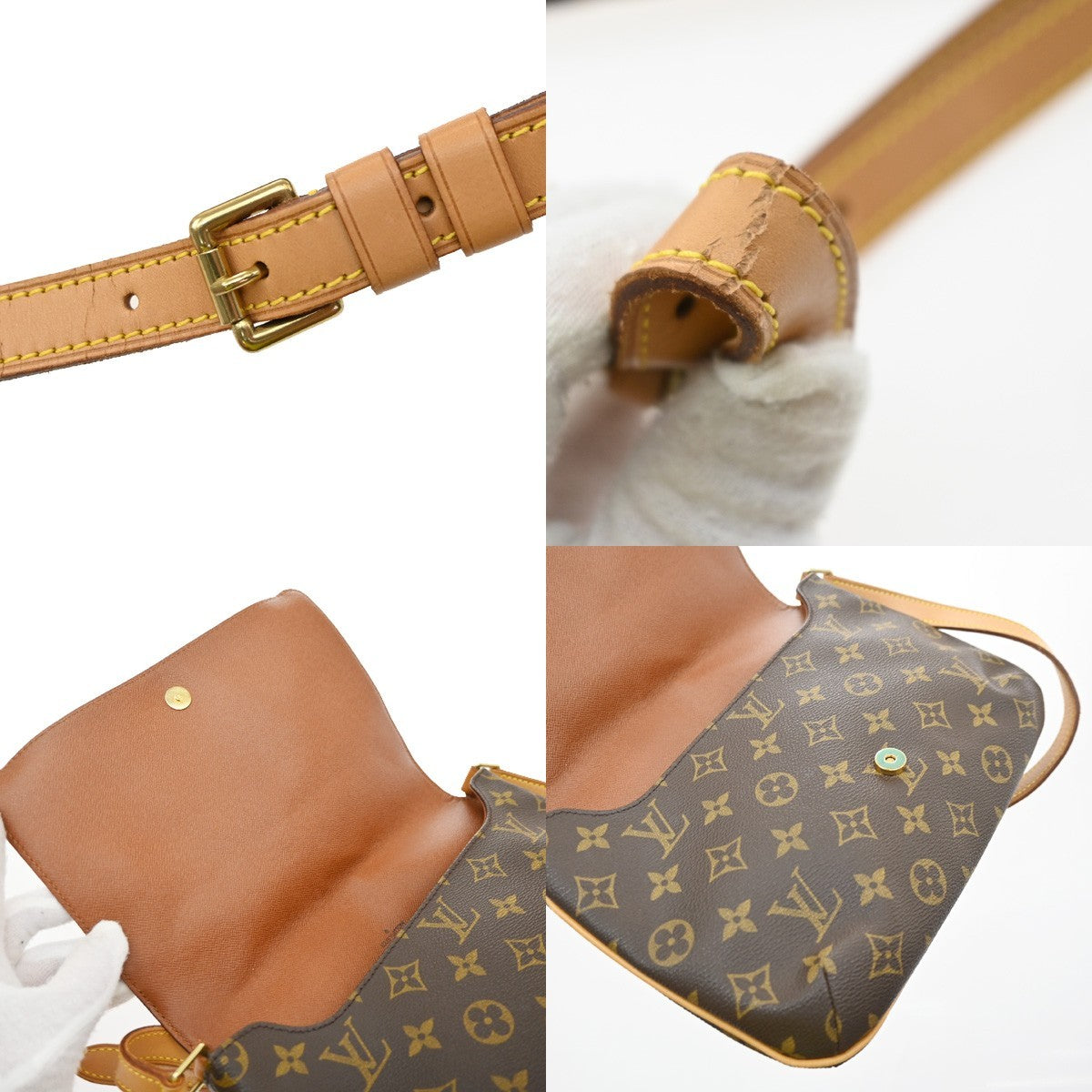 Louis Vuitton Musette Tango Monogram Canvas Brown Canvas Shoulder Bag Bag (Pre-Owned)