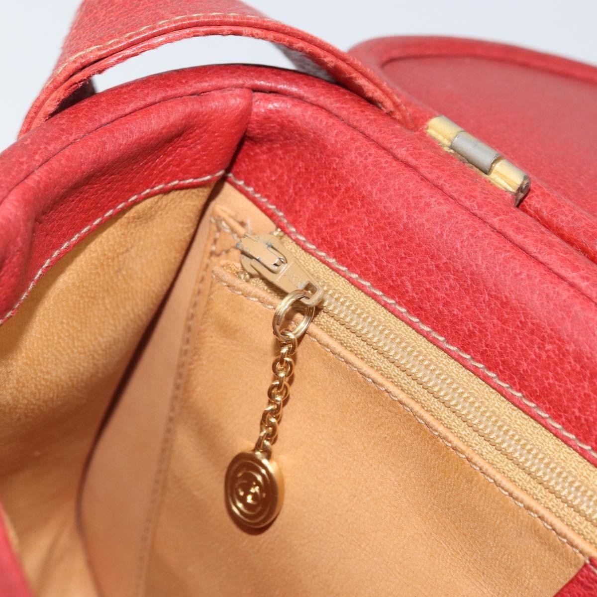 Gucci Vintage Leather Red Leather Shoulder Bag Bag (Pre-Owned)