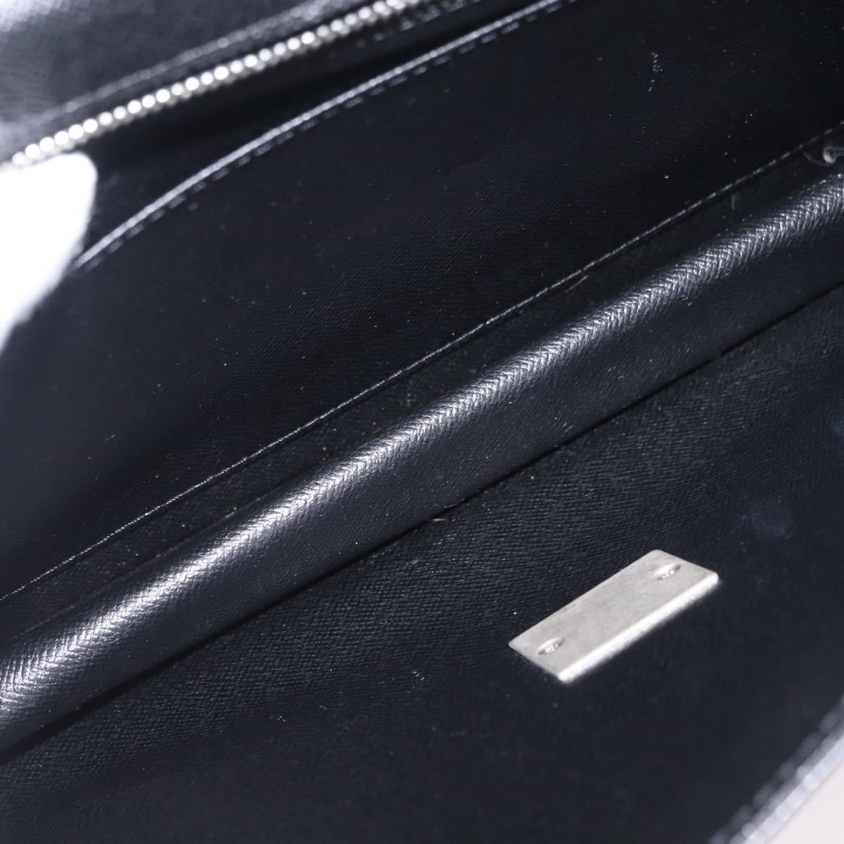Louis Vuitton Selenga Pochette Taiga Leather Gray Leather Clutche & Pouche Bag (Pre-Owned)