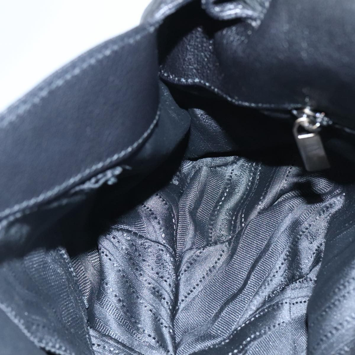 Salvatore Ferragamo Gancini Leather Black Leather Handbag (Pre-Owned)