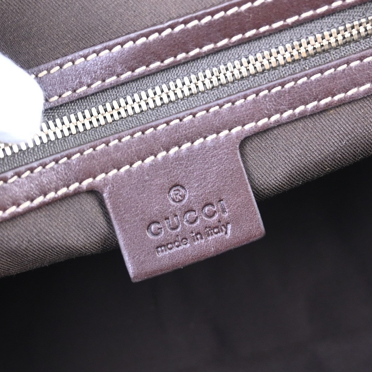 Gucci Bamboo Horsebit Canvas And Leather Brown Canvas Shoulder Bag Bag (Pre-Owned)