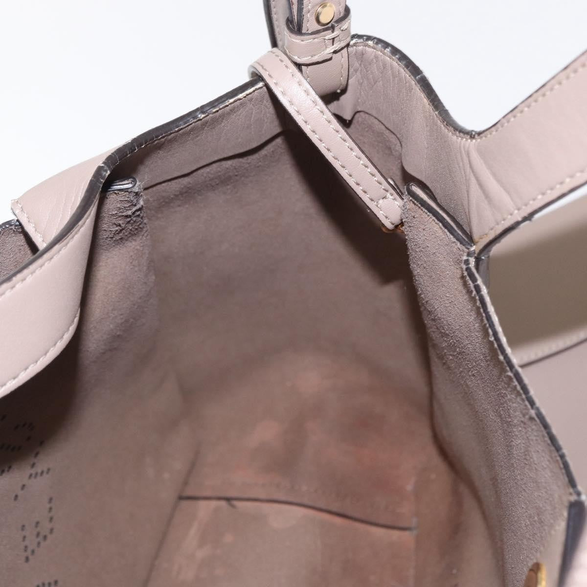 Stella Mccartney Alter Perforated Faux Leather Beige Synthetic Tote Bag Bag (Pre-Owned)