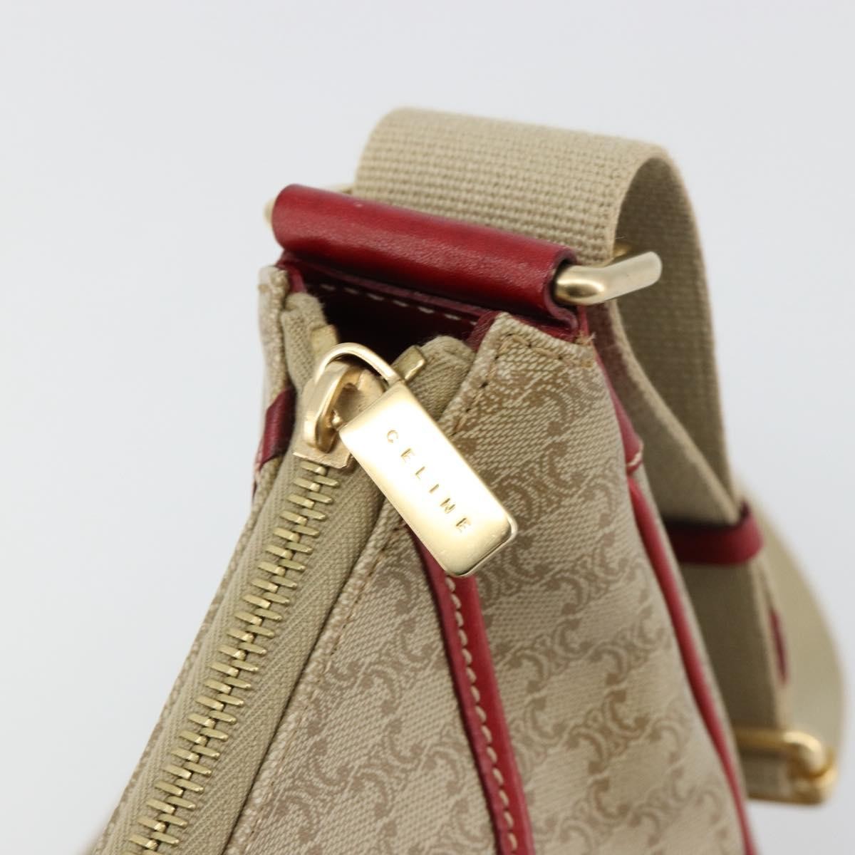Celine Macadam Shoulder Pvc Leather Beige Canvas Shoulder Bag Bag (Pre-Owned)