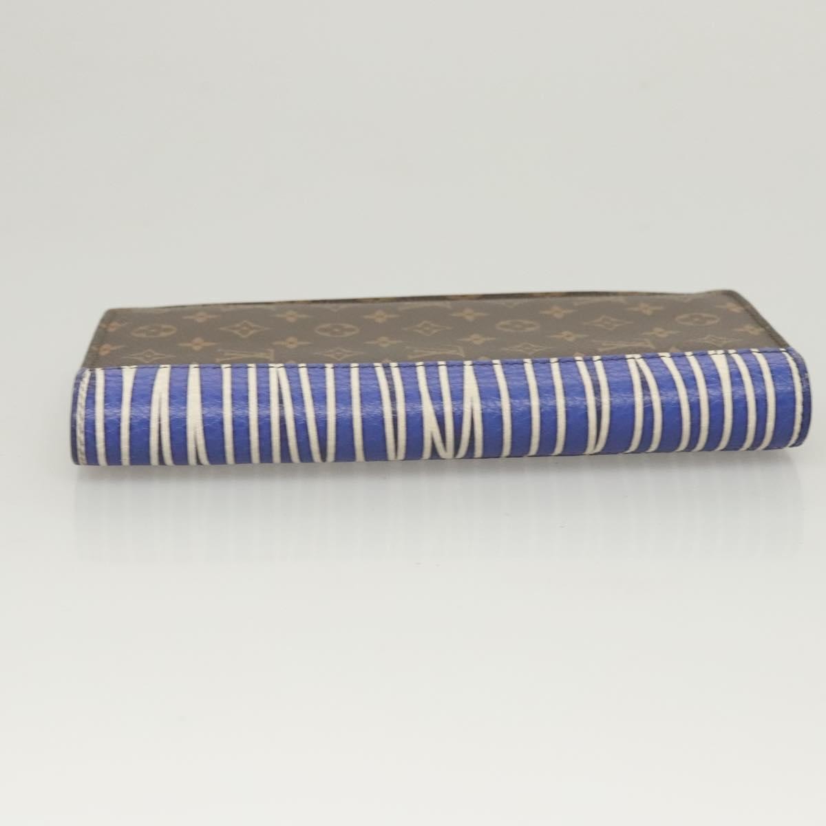 Louis Vuitton Porte Feuille Brother Patchwork Blue Canvas Wallets Accessory (Pre-Owned)