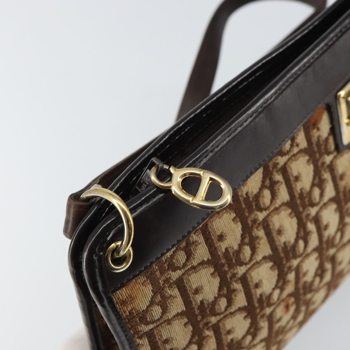 Christian Dior Vintage Trotter Canvas Beige Canvas Shoulder Bag Bag (Pre-Owned)