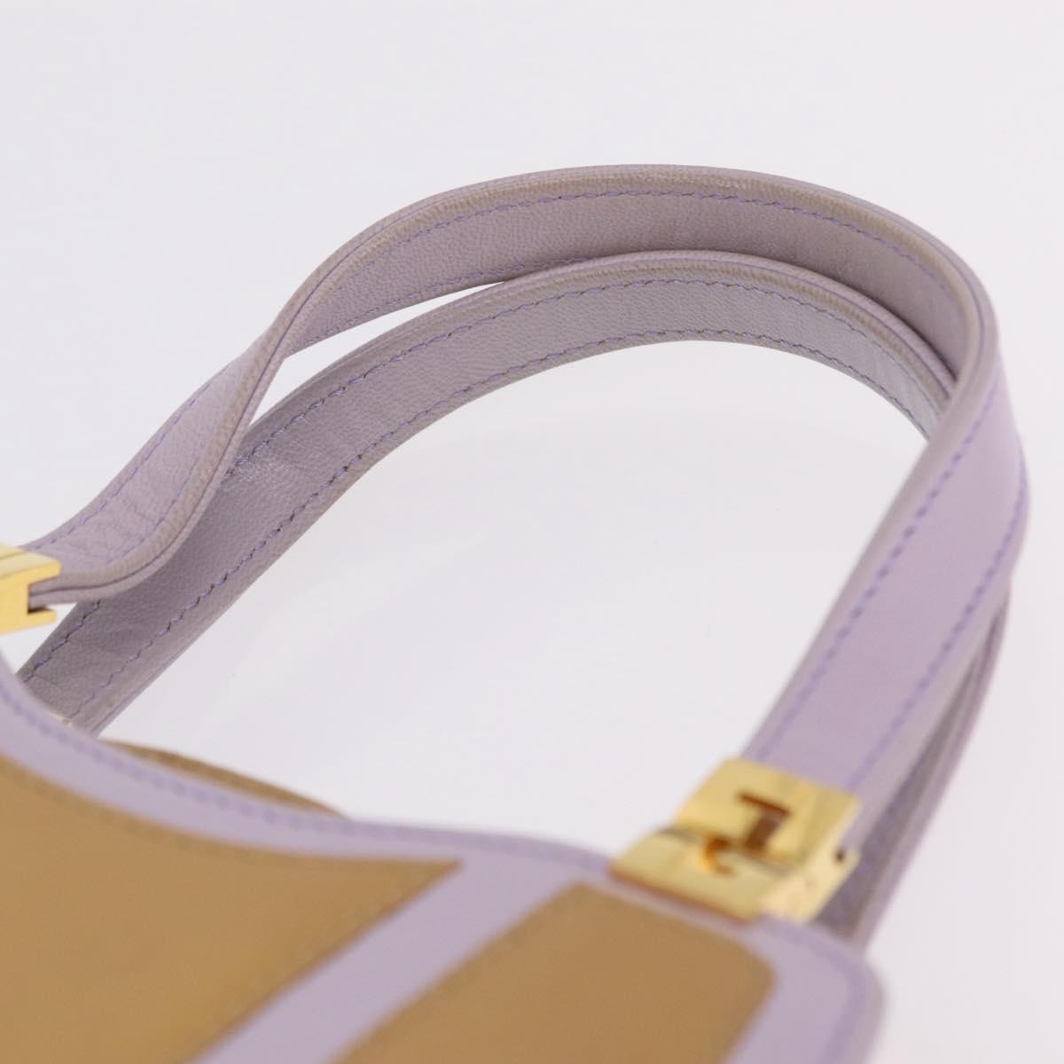 Fendi Handbag Cuir Purple Leather Handbag (Pre-Owned)