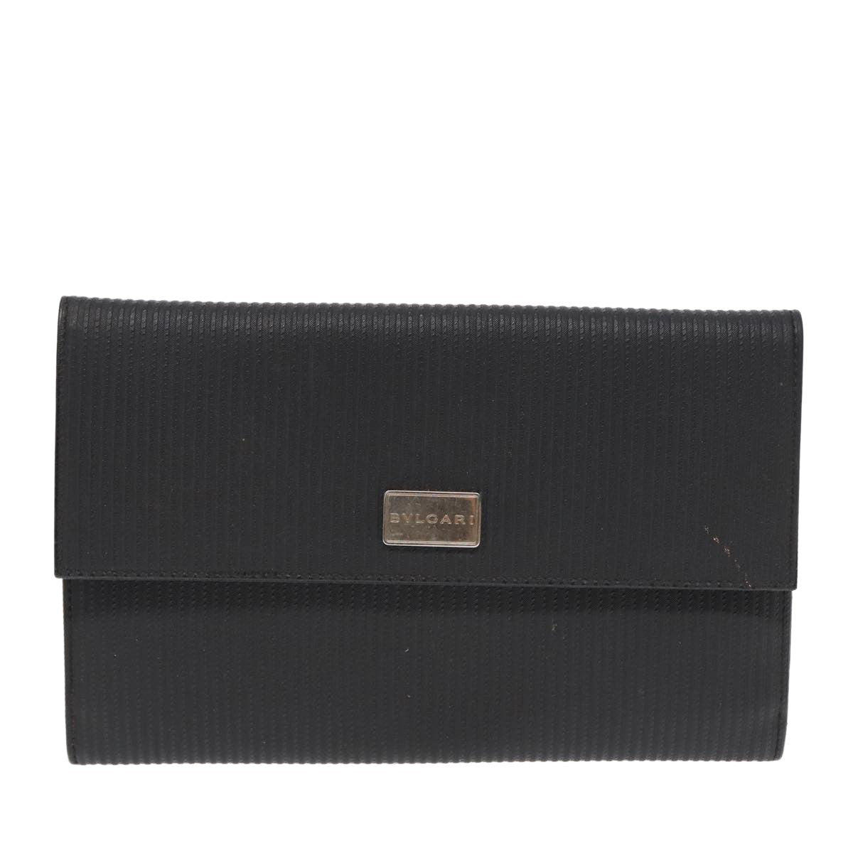 Bvlgari Clutch Pvc Leather Black Pvc Clutche & Pouche Bag (Pre-Owned)