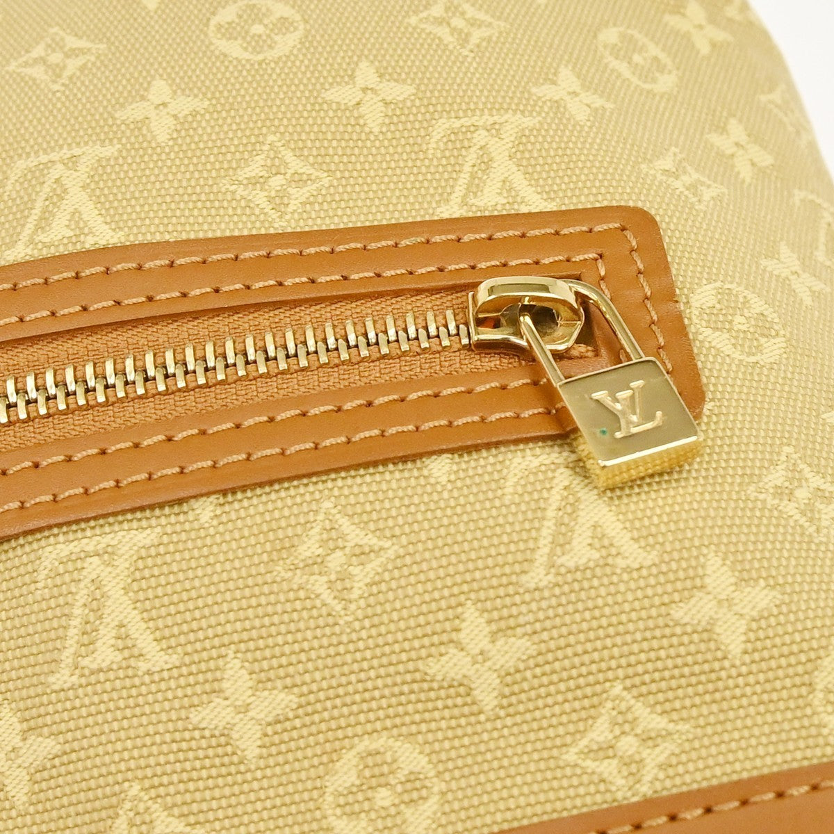 Louis Vuitton Lucille Mini Lin Beige Canvas Handbag (Pre-Owned)