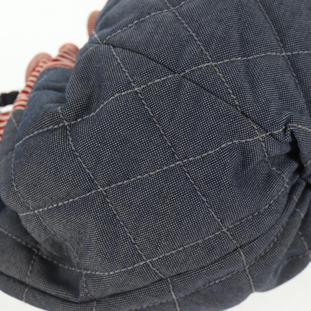 Chanel Stretch Spirit Cabas Quilted Denim Blue Denim_Jeans Bag (Pre-Owned)