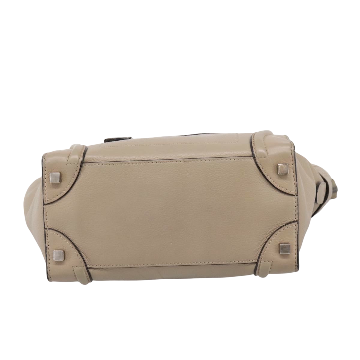 Celine Luggage Grainy Leather Beige Leather Handbag (Pre-Owned)