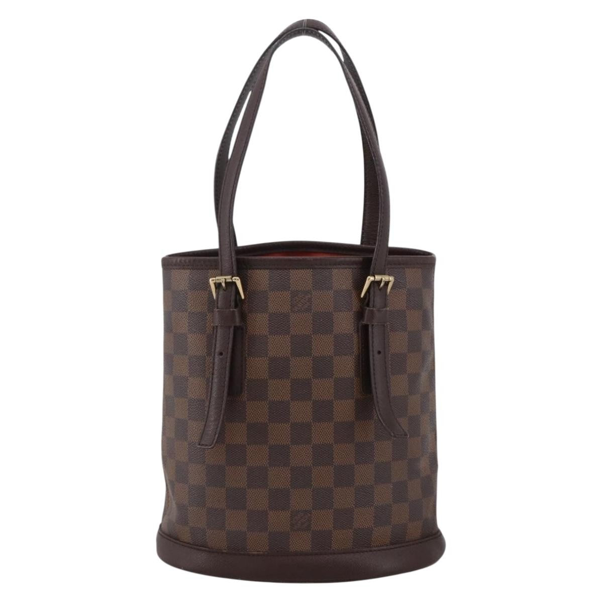 Louis Vuitton Marais Bucket Damier Ebene Brown Canvas Shoulder Bag Bag (Pre-Owned)