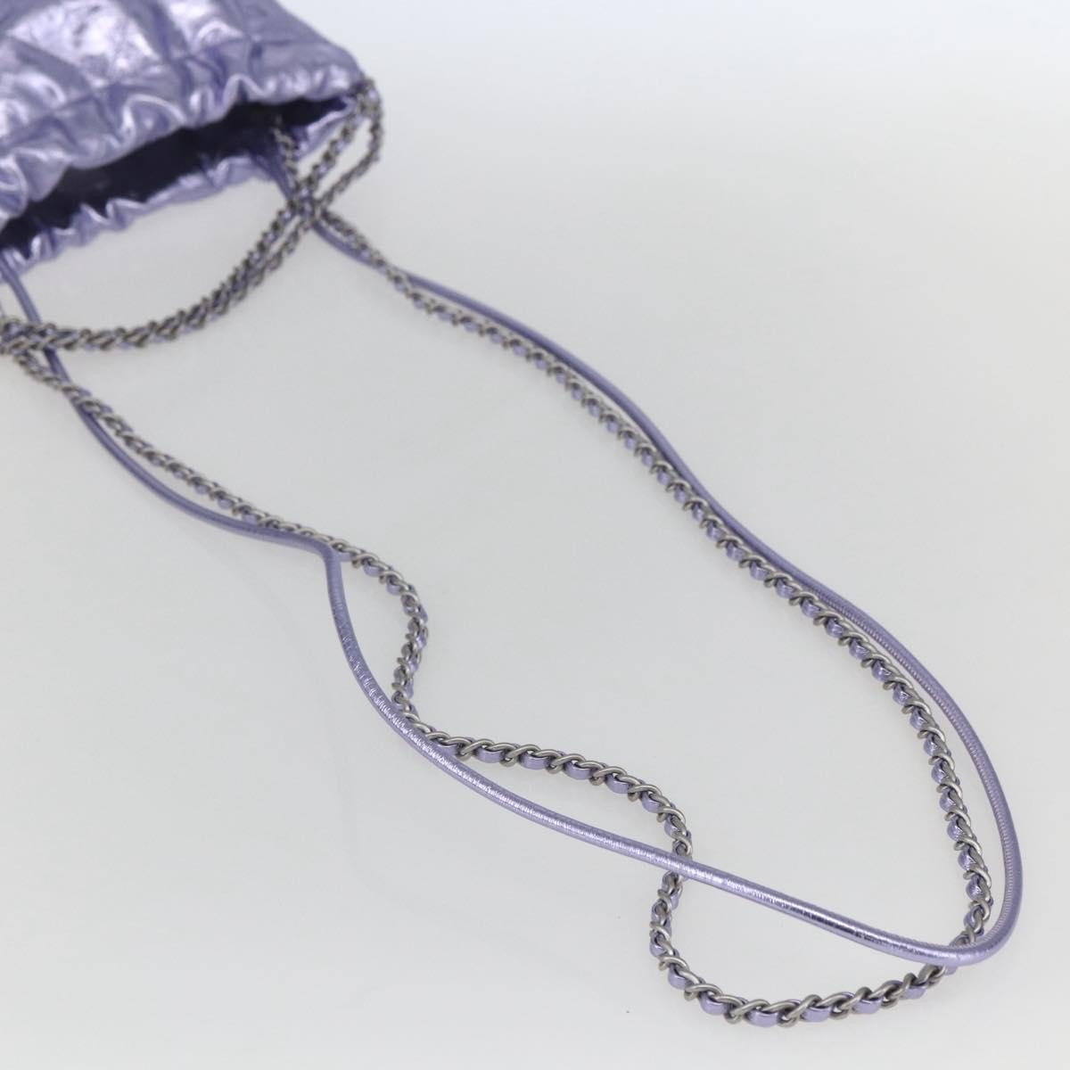 Chanel 22 Chain Hobo Quilted Calfskin Purple Leather Shoulder Bag Bag (Pre-Owned)
