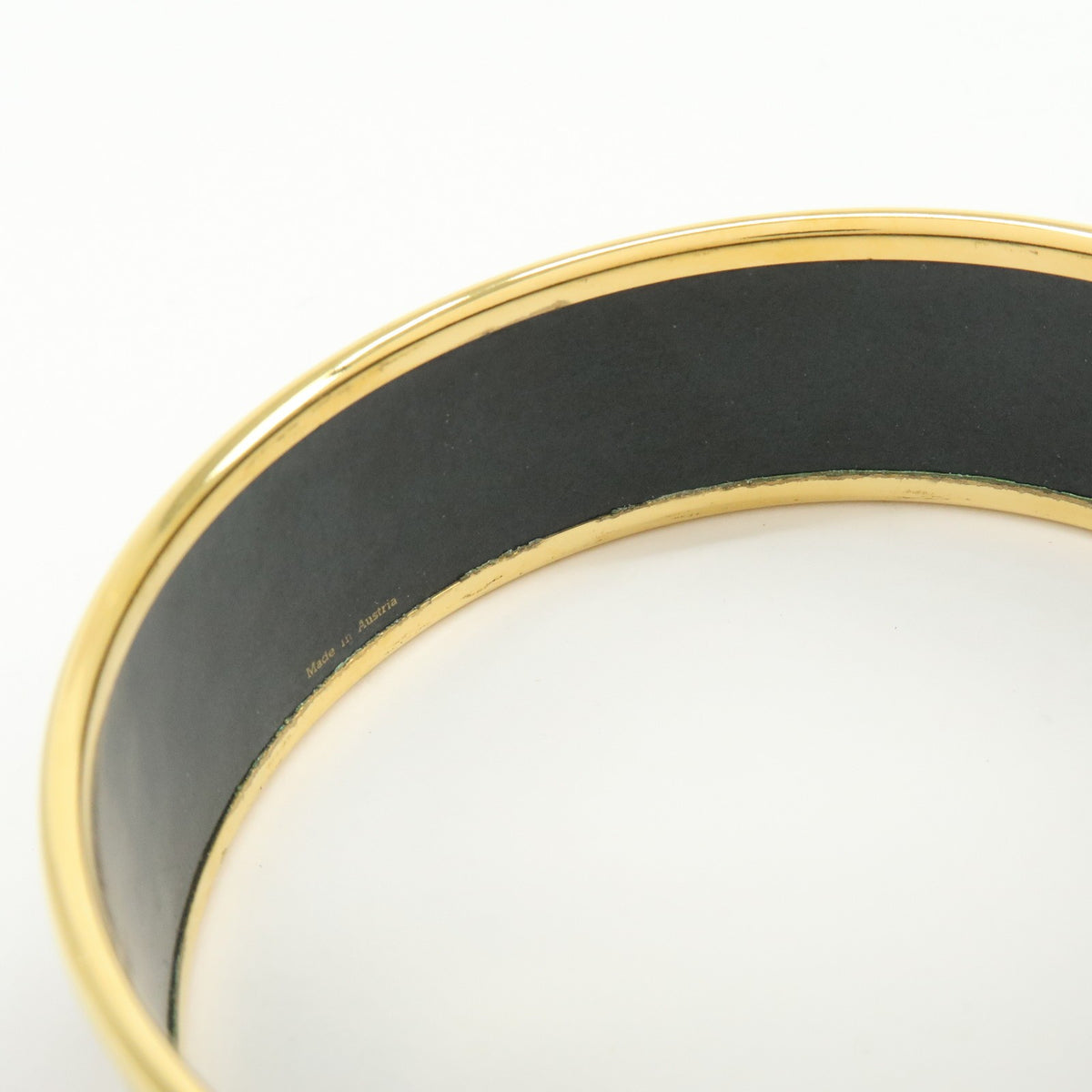 Hermes Caleche Bangle Enamel Gold Gold_Plated Bracelet Jewelry (Pre-Owned)