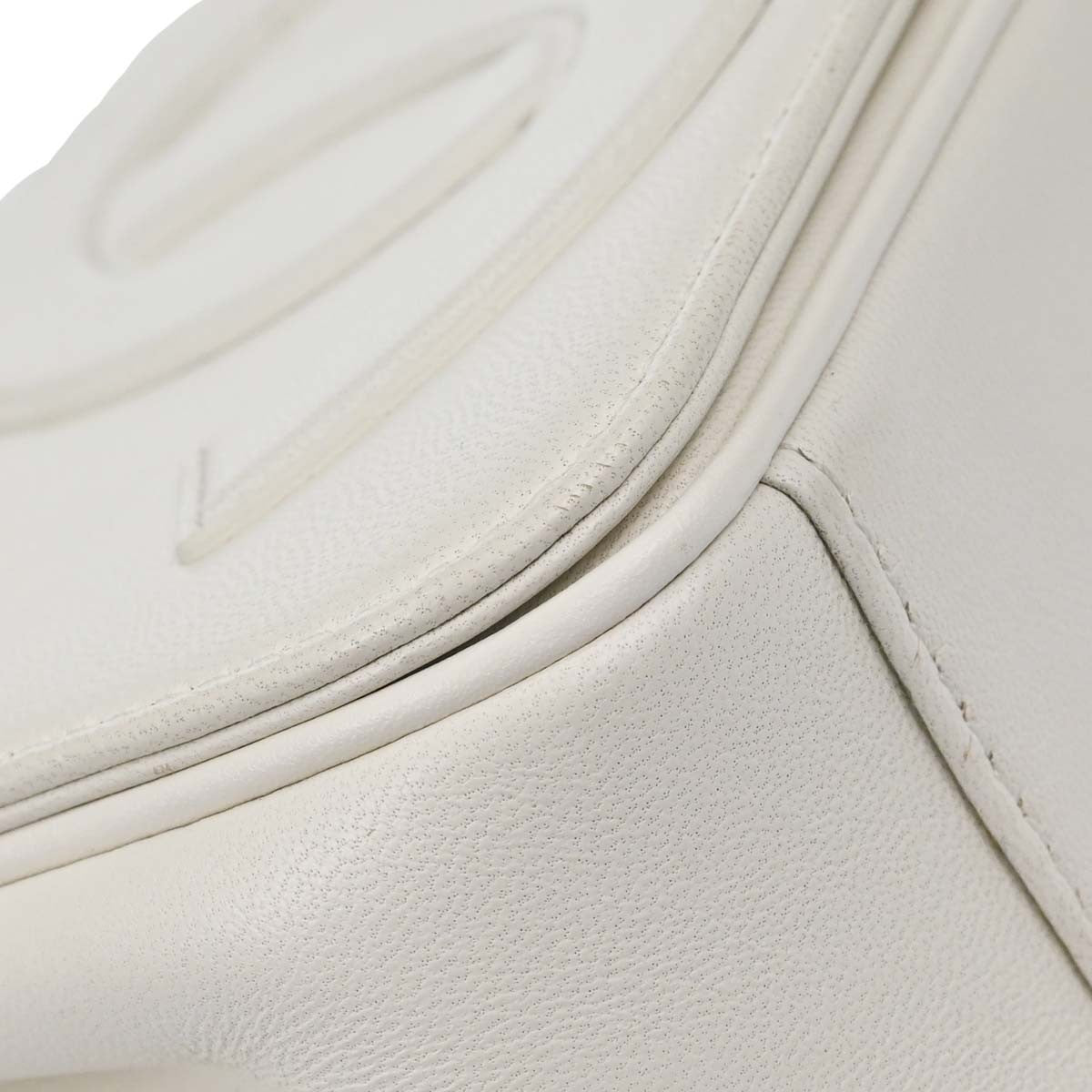 Chanel Cc Mania Flap Lambskin White Leather Shoulder Bag Bag (Pre-Owned)