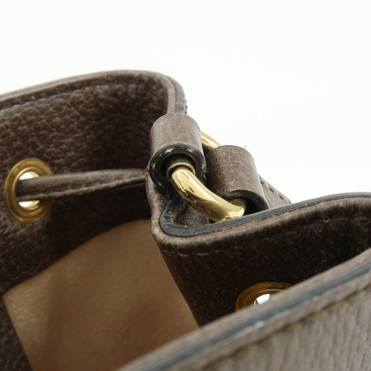 Gucci Ophidia Bucket Gg Coated Canvas Beige Canvas Handbag (Pre-Owned)