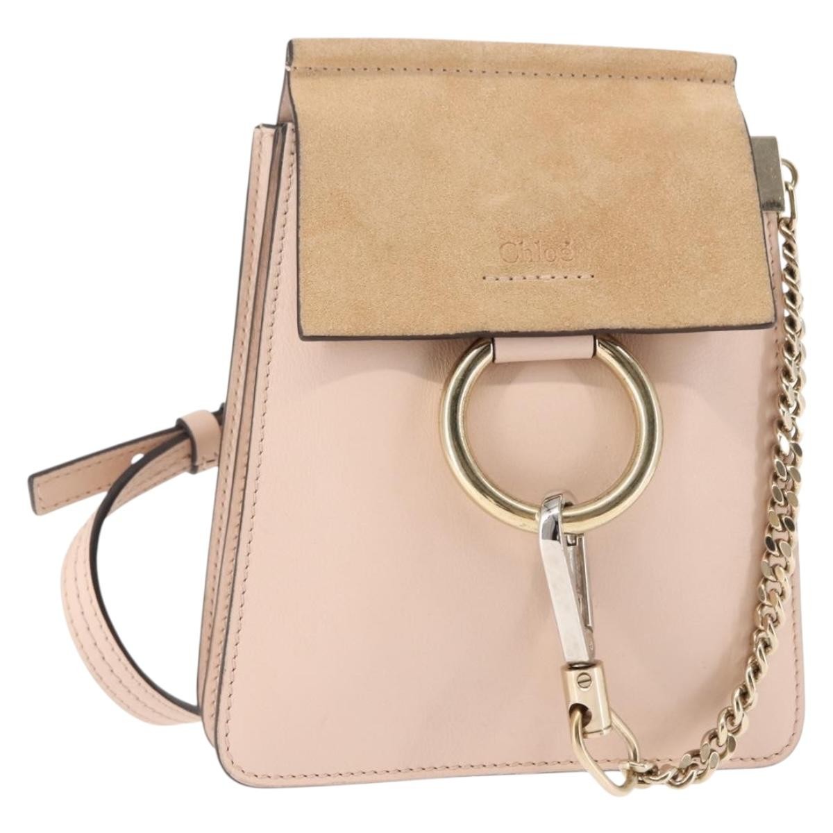 Chloe Faye Leather And Suede Pink Suede Bag (Pre-Owned)