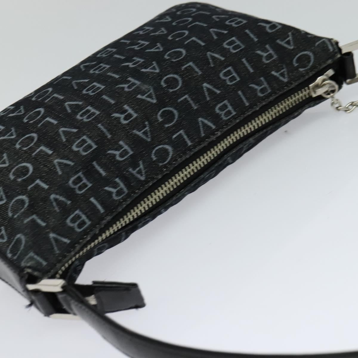 Bvlgari Logomania Canvas Black Canvas Shoulder Bag Bag (Pre-Owned)