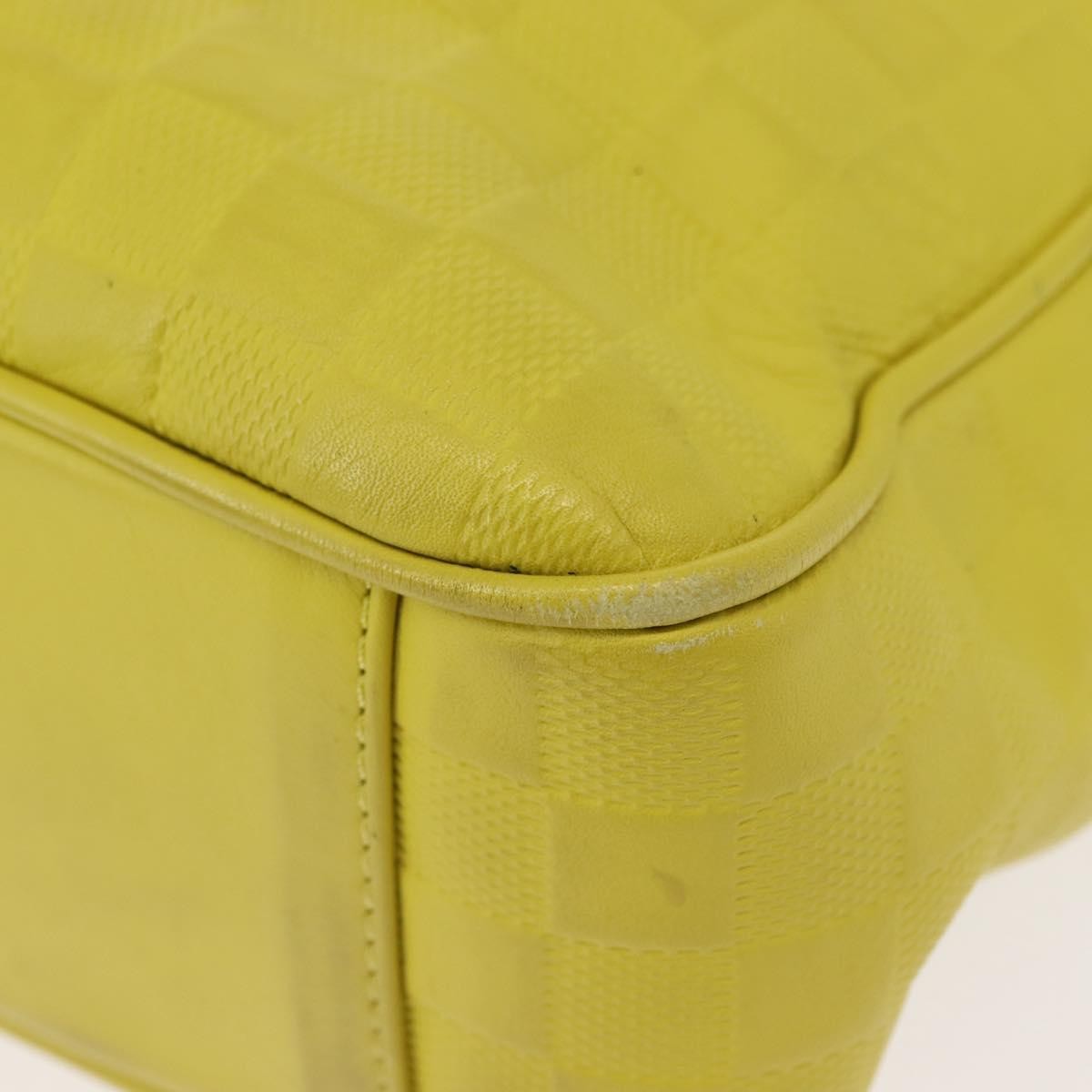 Louis Vuitton Tadao Damier Infini Leather Yellow Leather Handbag (Pre-Owned)