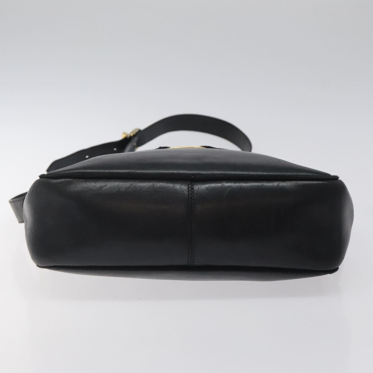 Salvatore Ferragamo Vara Bow Camera Leather Black Leather Shoulder Bag Bag (Pre-Owned)