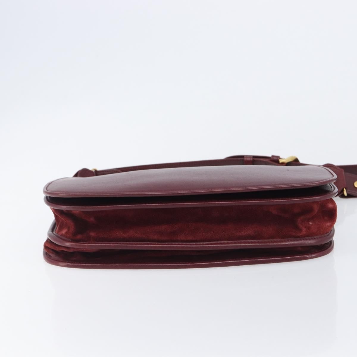 Cartier Must De Cartier Leather Burgundy Leather Shoulder Bag Bag (Pre-Owned)
