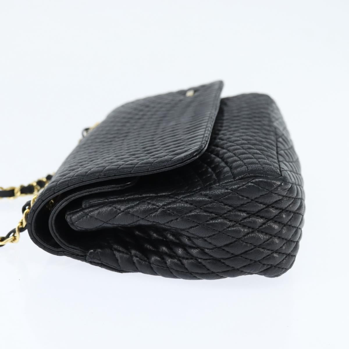 Bally Vintage Chain Quilted Leather Black Leather Shoulder Bag Bag (Pre-Owned)