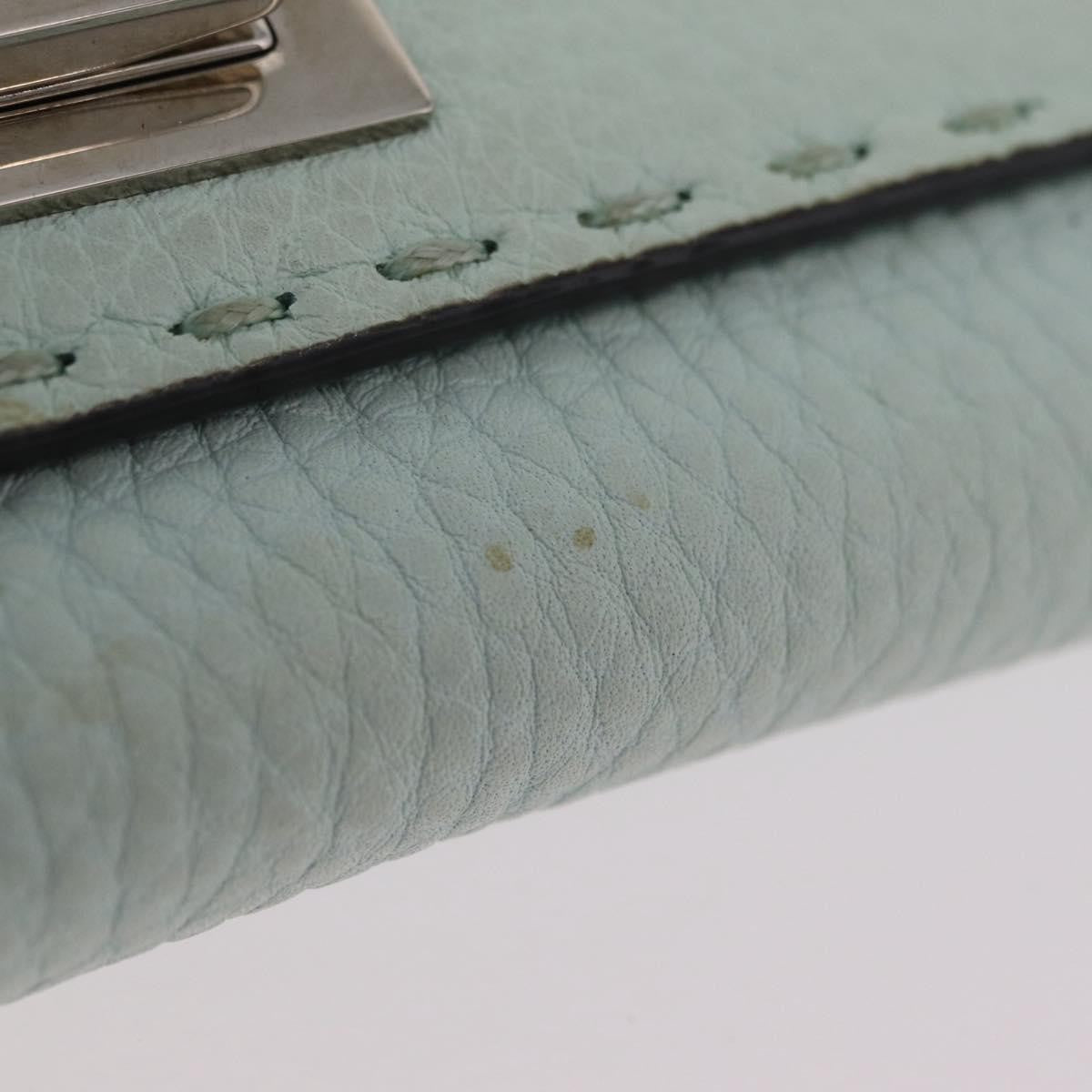 Fendi Selleria Peekaboo Leather Green Leather Wallets Accessory (Pre-Owned)