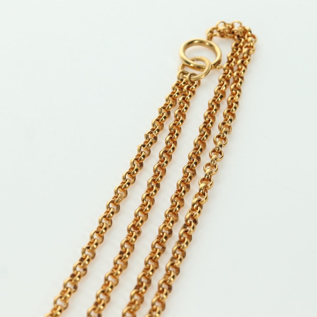 Chanel Vintage Cc Heart Pendant Long Metal Gold Metal Necklace Jewelry (Pre-Owned)