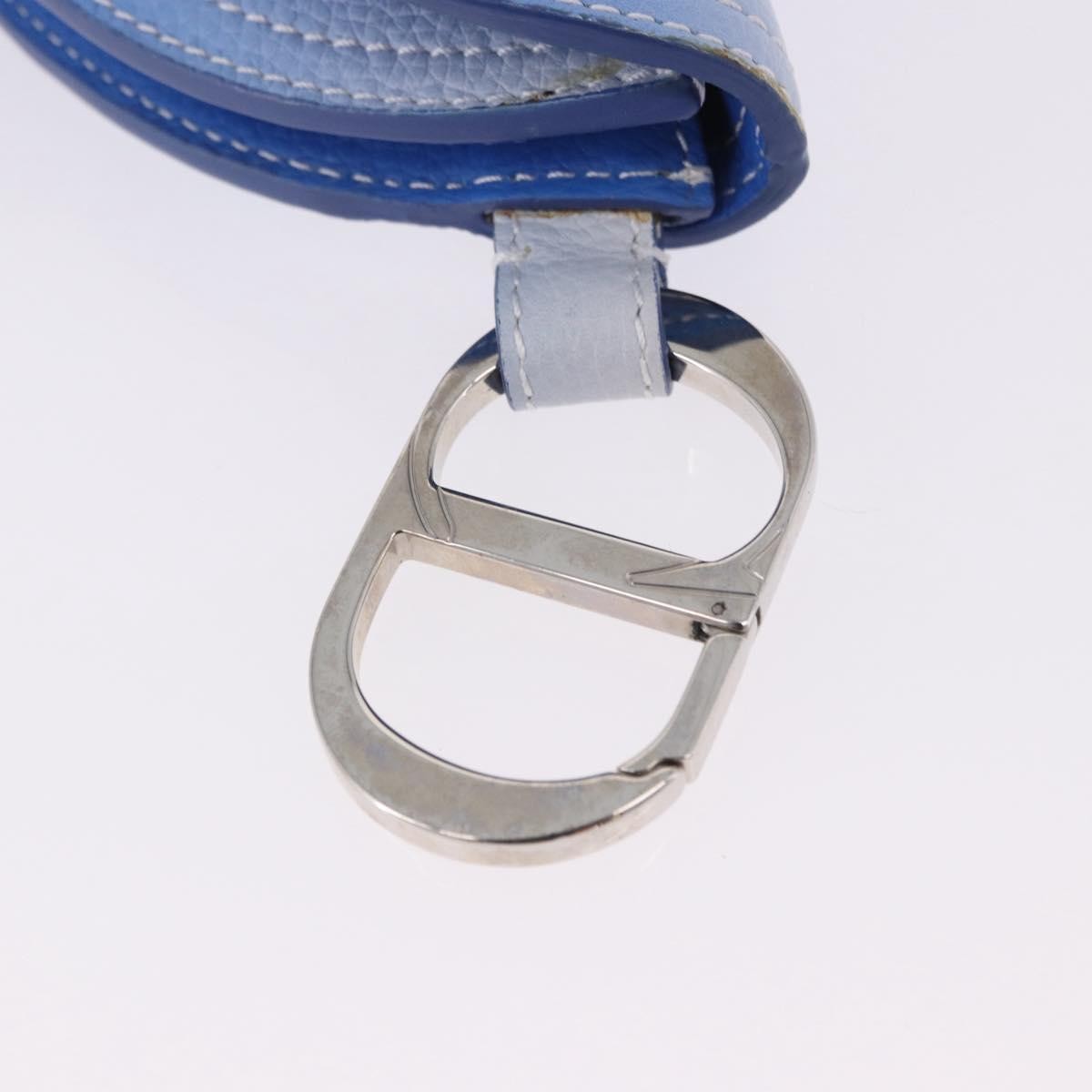 Christian Dior Saddle Wristlet Clutch Leather Blue Leather Clutche & Pouche Bag (Pre-Owned)