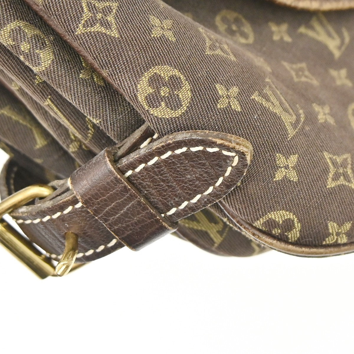 Louis Vuitton Saumur Mini Lin Brown Canvas Shoulder Bag Bag (Pre-Owned)