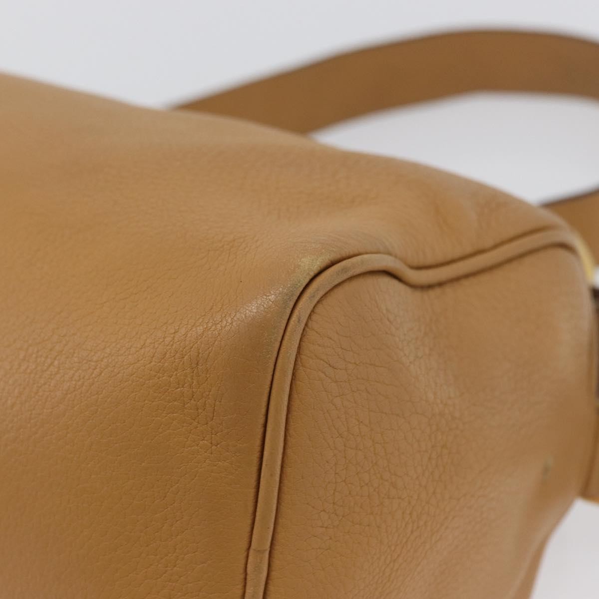 Prada Vintage Leather Brown Leather Shoulder Bag Bag (Pre-Owned)