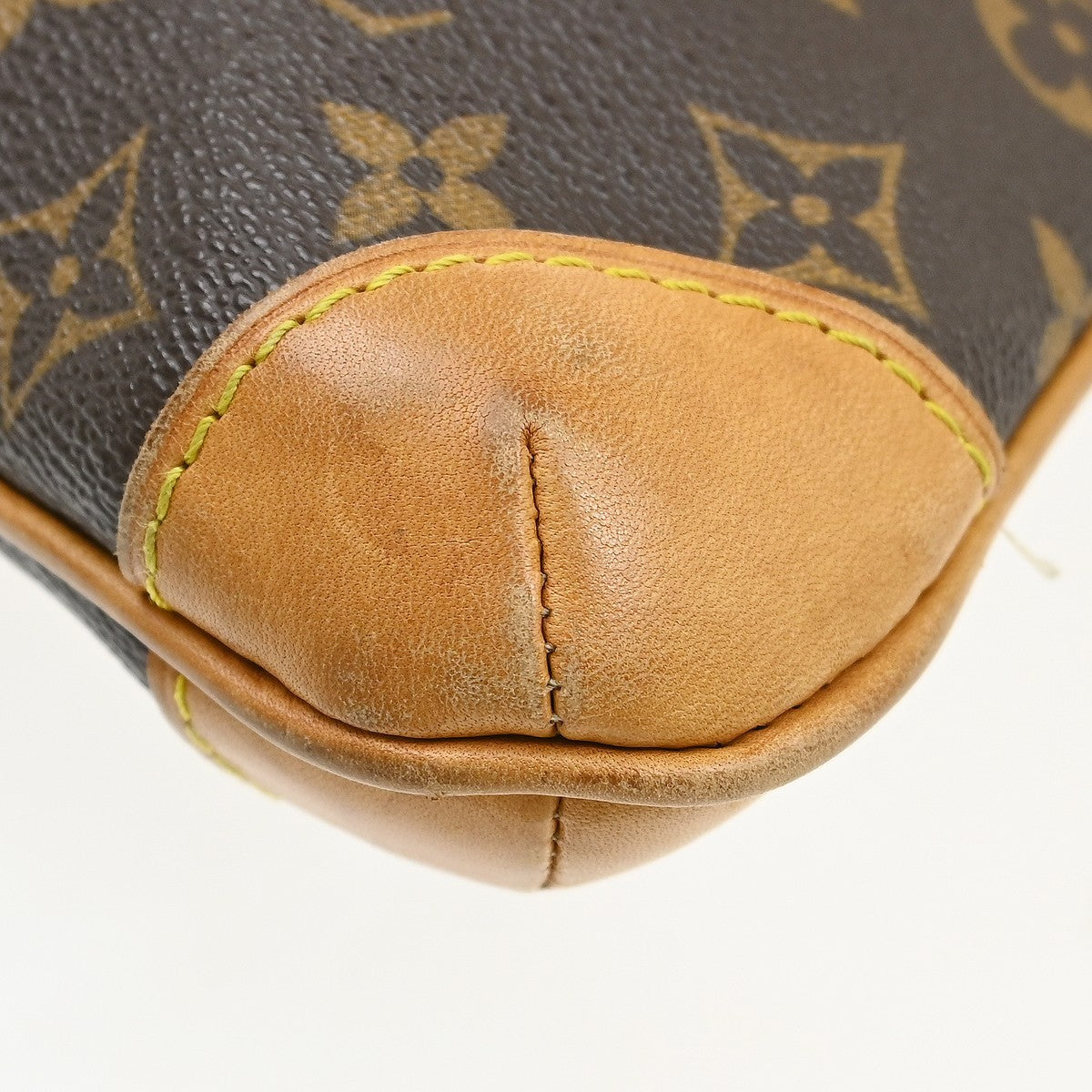 Louis Vuitton Coussin Denim Printed Monogram Embossed Lambskin Brown Canvas Handbag (Pre-Owned)