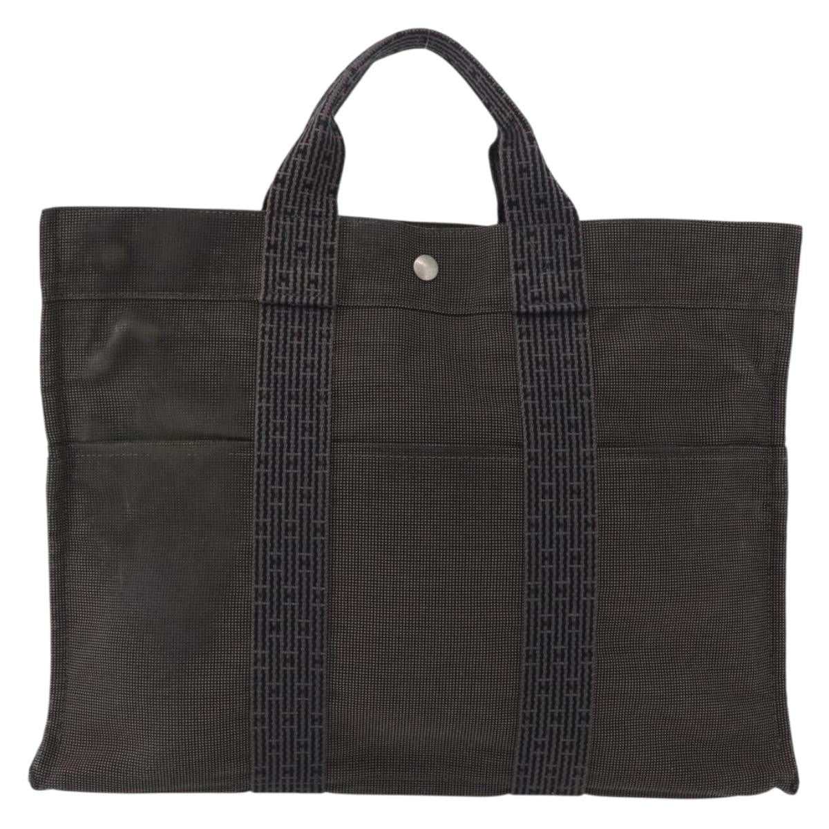 Hermes Fourre-Tout Herline Canvas Gray Canvas Tote Bag Bag (Pre-Owned)
