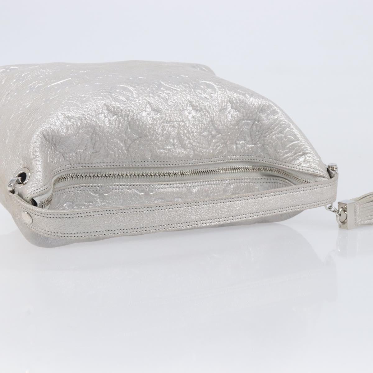 Louis Vuitton Halo Limited Edition Shimmer Monogram Embossed Leather Silver Leather Handbag (Pre-Owned)