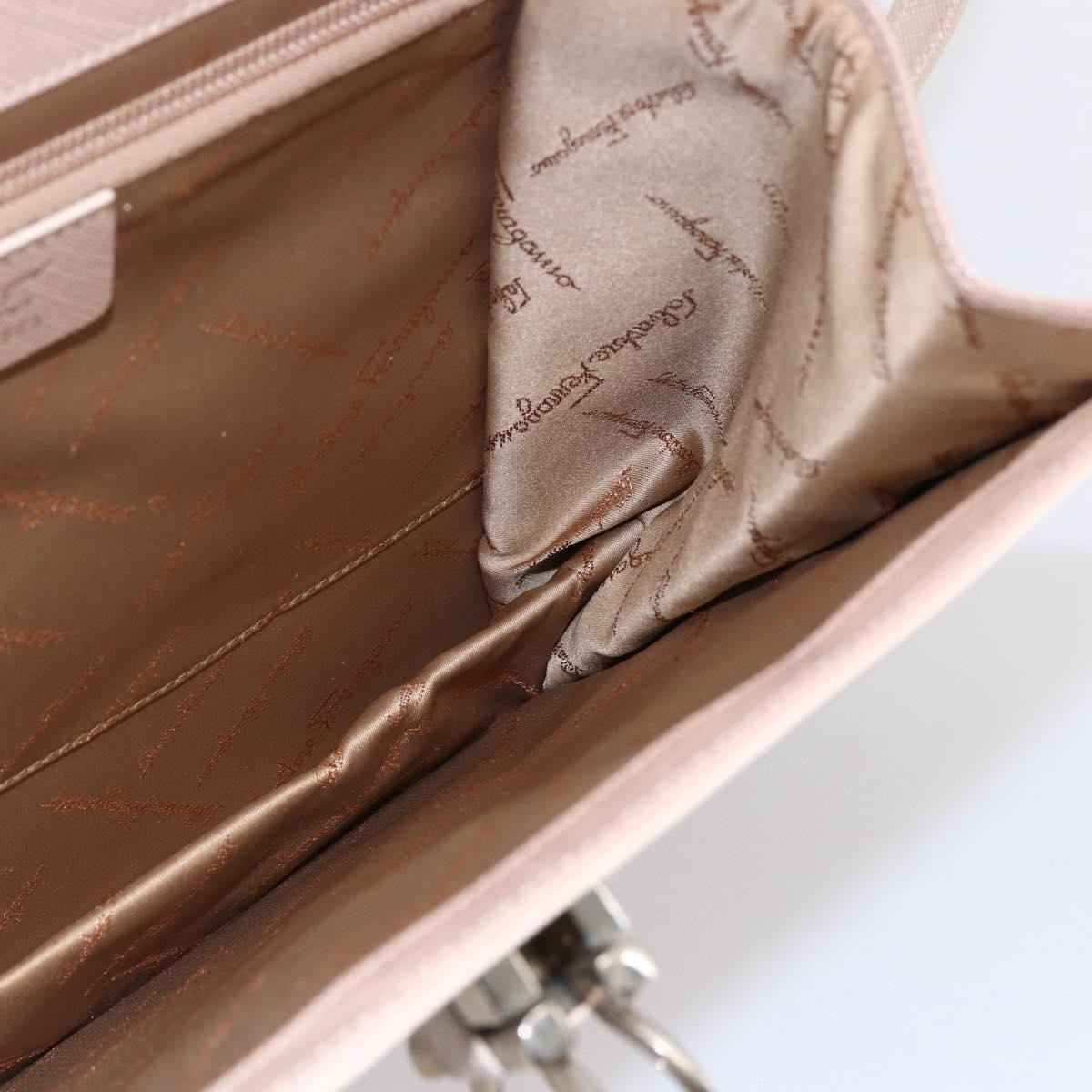 Salvatore Ferragamo Gancini Leather Pink Leather Handbag (Pre-Owned)