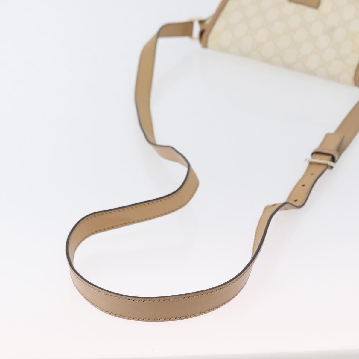 Gucci Flap Messenger Gg Coated Canvas Beige Canvas Shoulder Bag Bag (Pre-Owned)