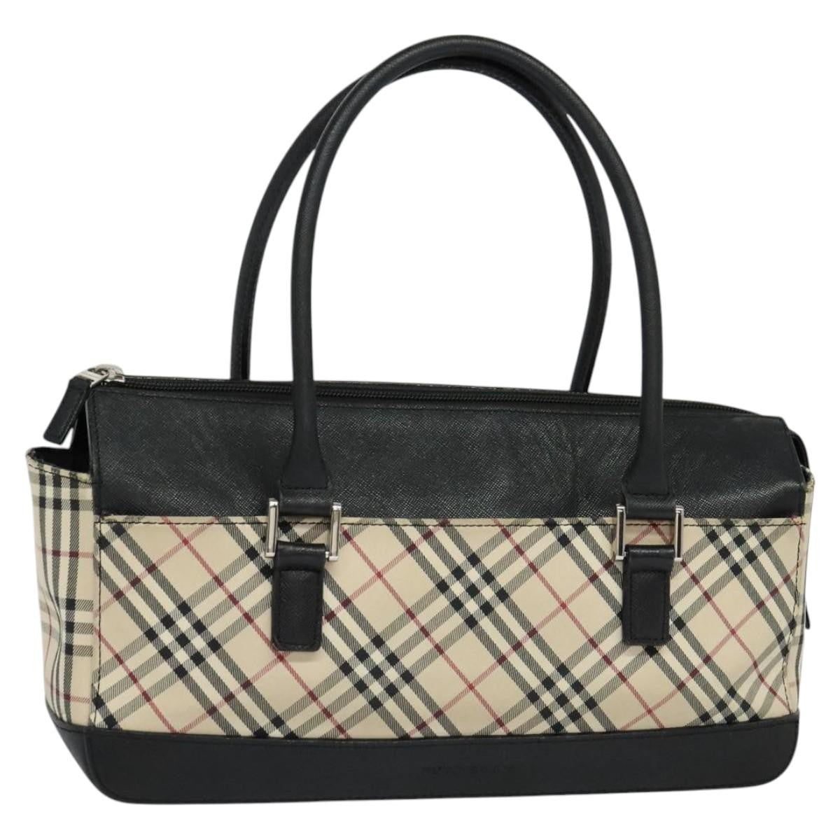 Burberry Nova Check Nova Check Canvas And Leather Beige Canvas Handbag (Pre-Owned)