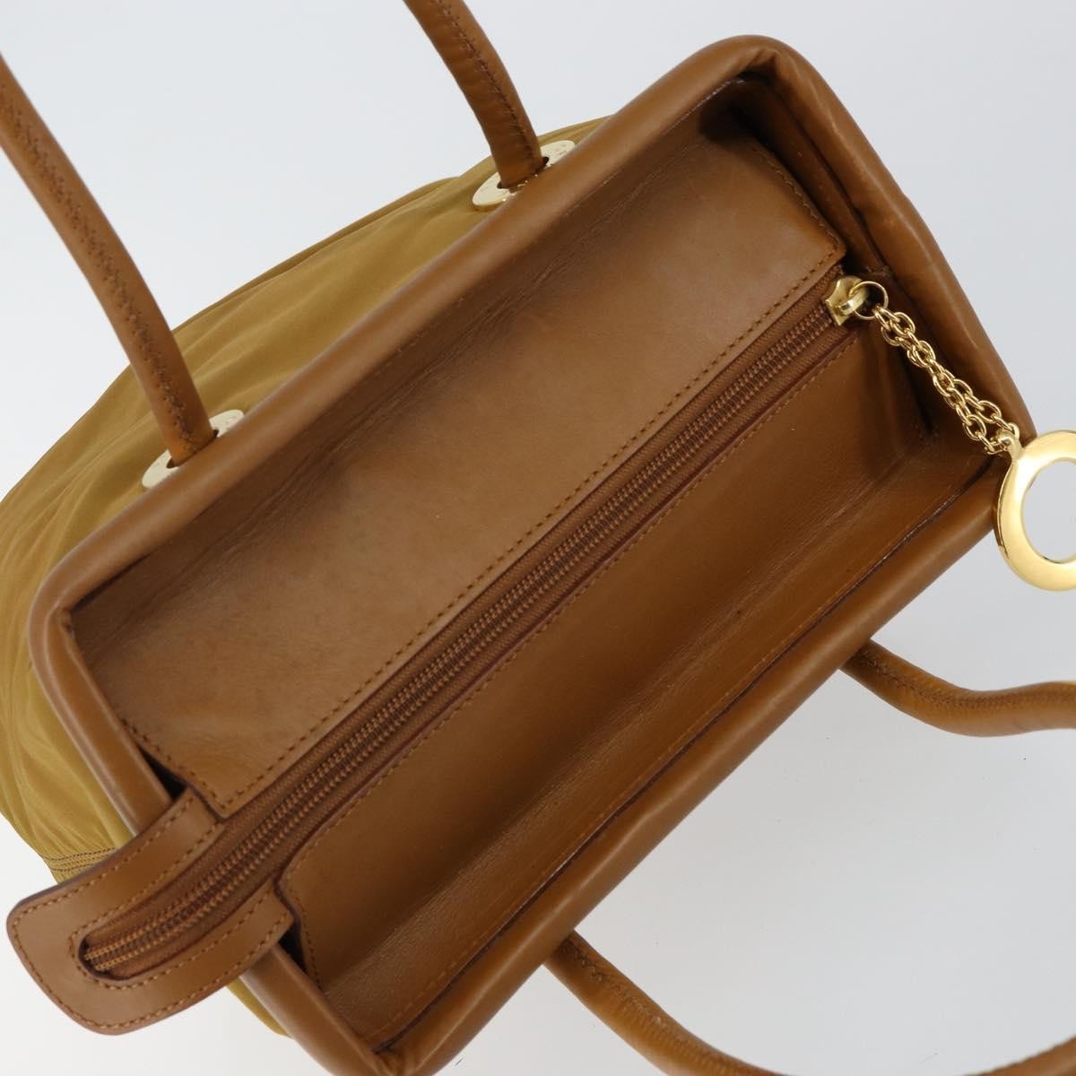 Celine Tote Nylon Brown Nylon Tote Bag Bag (Pre-Owned)