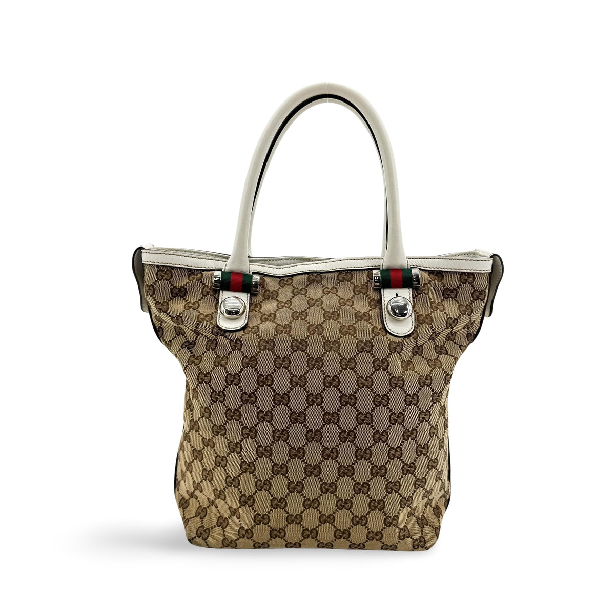 Gucci Match Ball Gg Canvas Brown Canvas Tote Bag Bag (Pre-Owned)
