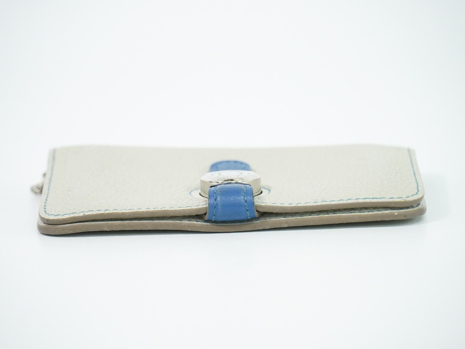Hermes Dogon Compact Leather Gray Leather Wallets Accessory (Pre-Owned)