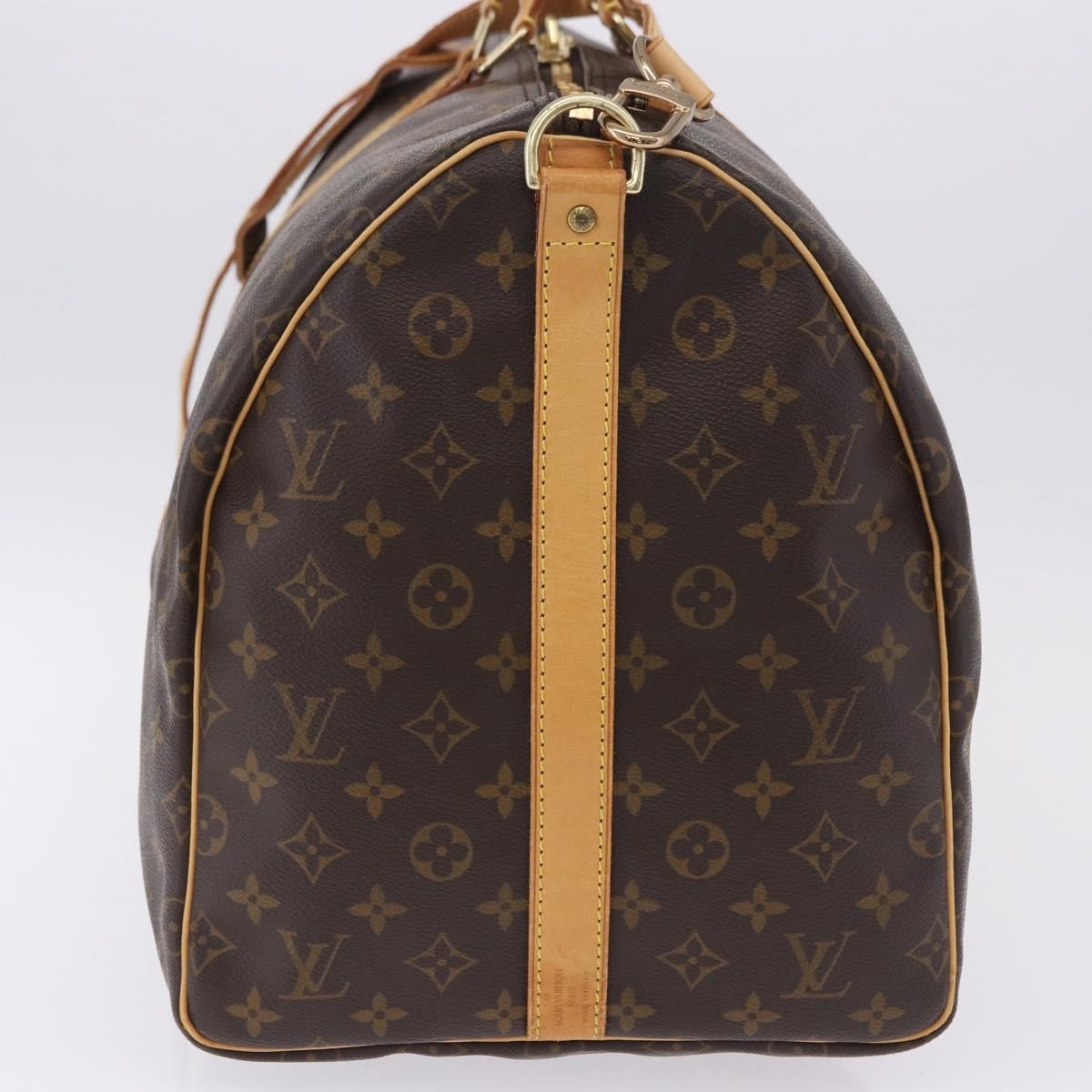 Louis Vuitton Keepall Bandouliere Monogram Canvas Brown Canvas Travel Bag Bag (Pre-Owned)
