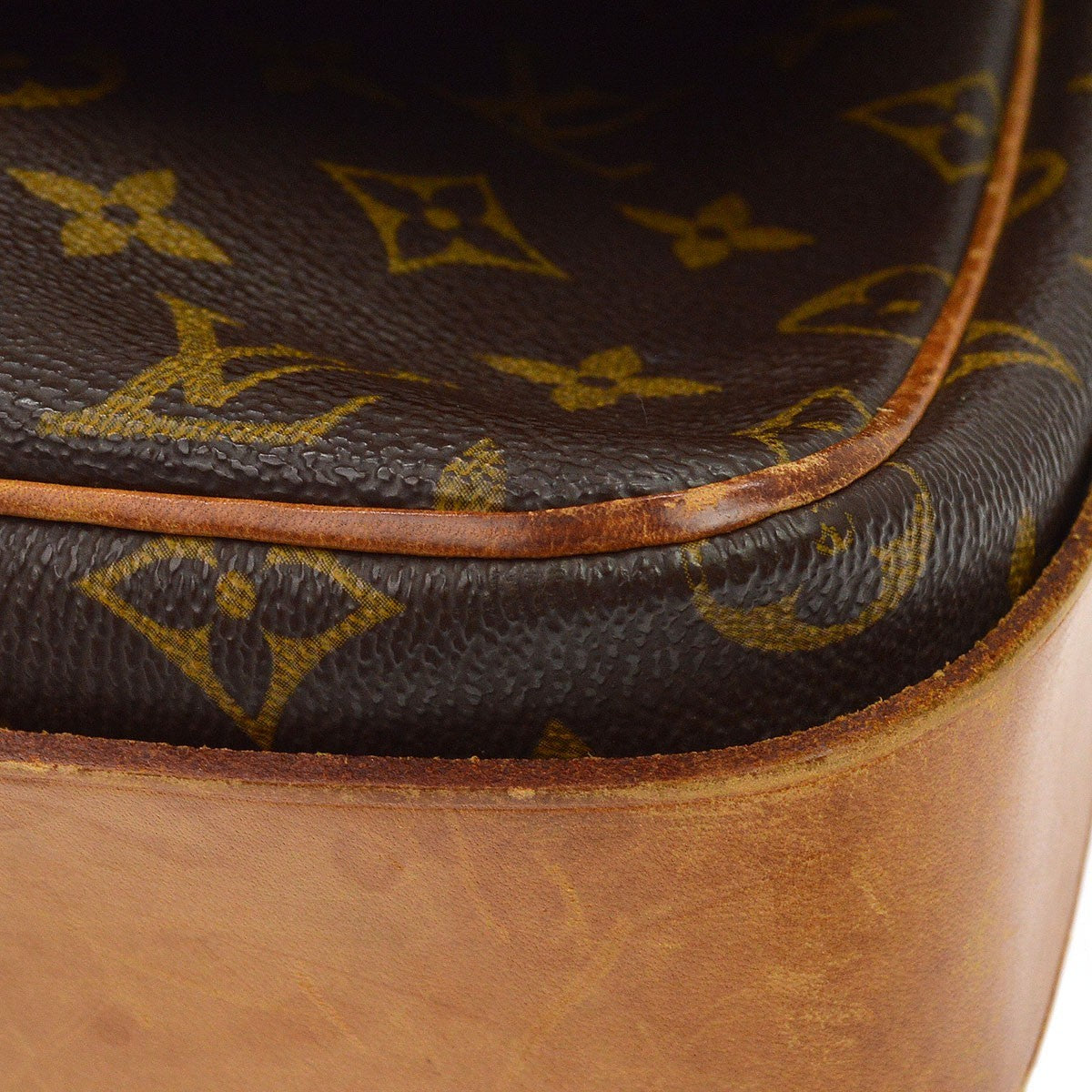 Louis Vuitton Cartouchiere Monogram Canvas Brown Canvas Handbag (Pre-Owned)
