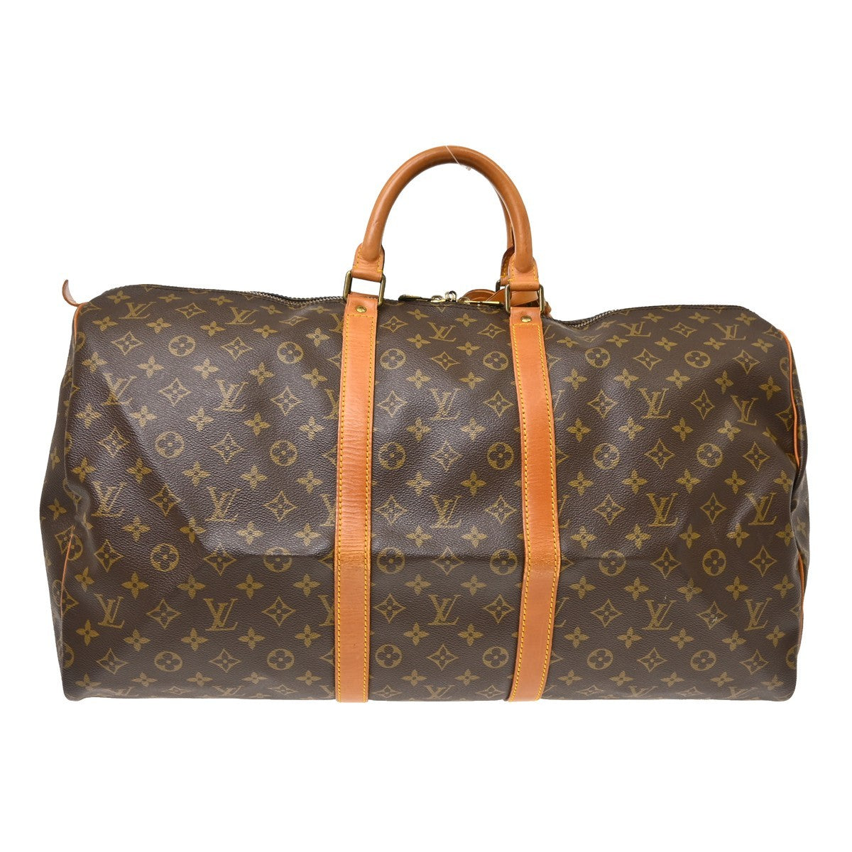 Louis Vuitton Keepall Monogram Brown Canvas Travel Bag Bag (Pre-Owned)