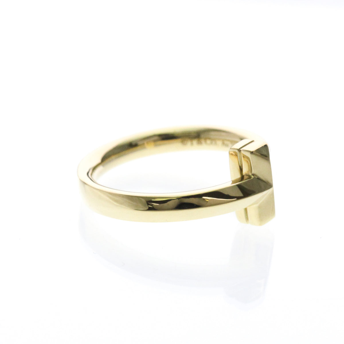 Tiffany & Co. T1 Ring 18K Yellow Gold With Diamonds Gold Yellow_Gold Ring Jewelry (Pre-Owned)