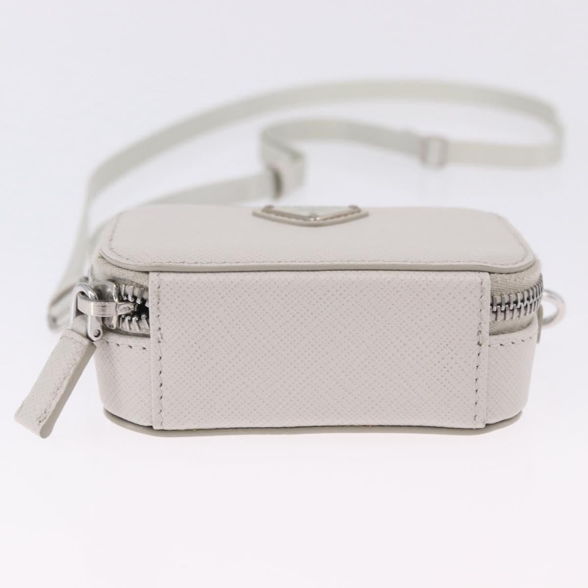 Prada Brique Camera Crossbody Bag Saffiano Leather Beige Leather Clutche & Pouche Bag (Pre-Owned)