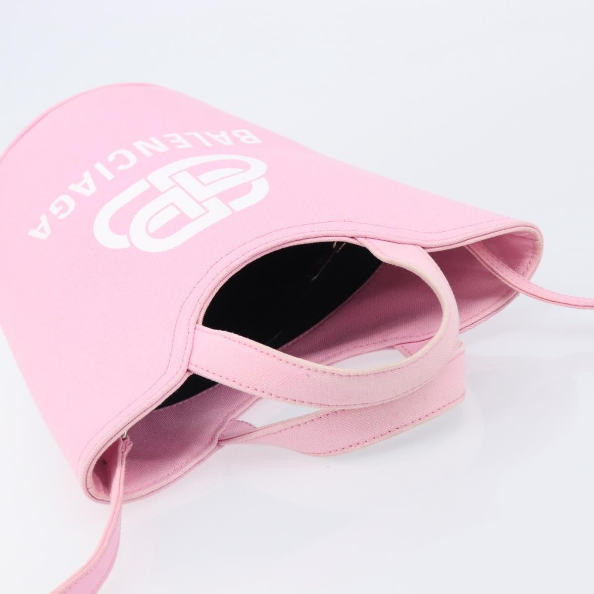 Balenciaga Wave Bucket Printed Canvas Pink Canvas Tote Bag Bag (Pre-Owned)